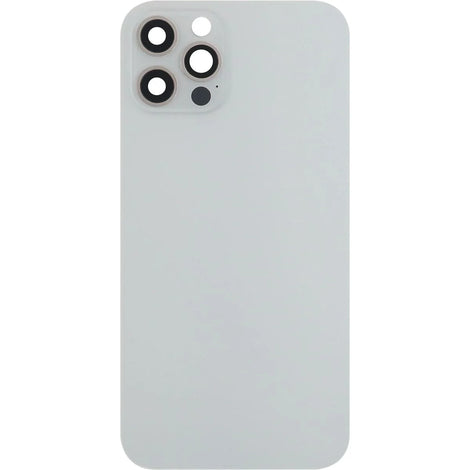 iPhone 12 Pro Back Glass Door W/ Camera Lens White ( No Logo)