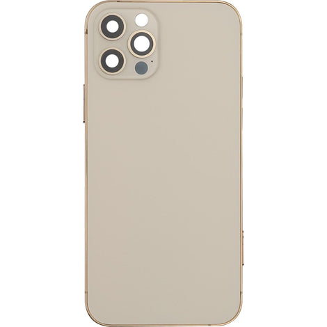 iPhone 12 Pro Back Housing W/ Small Parts Gold (No Logo)
