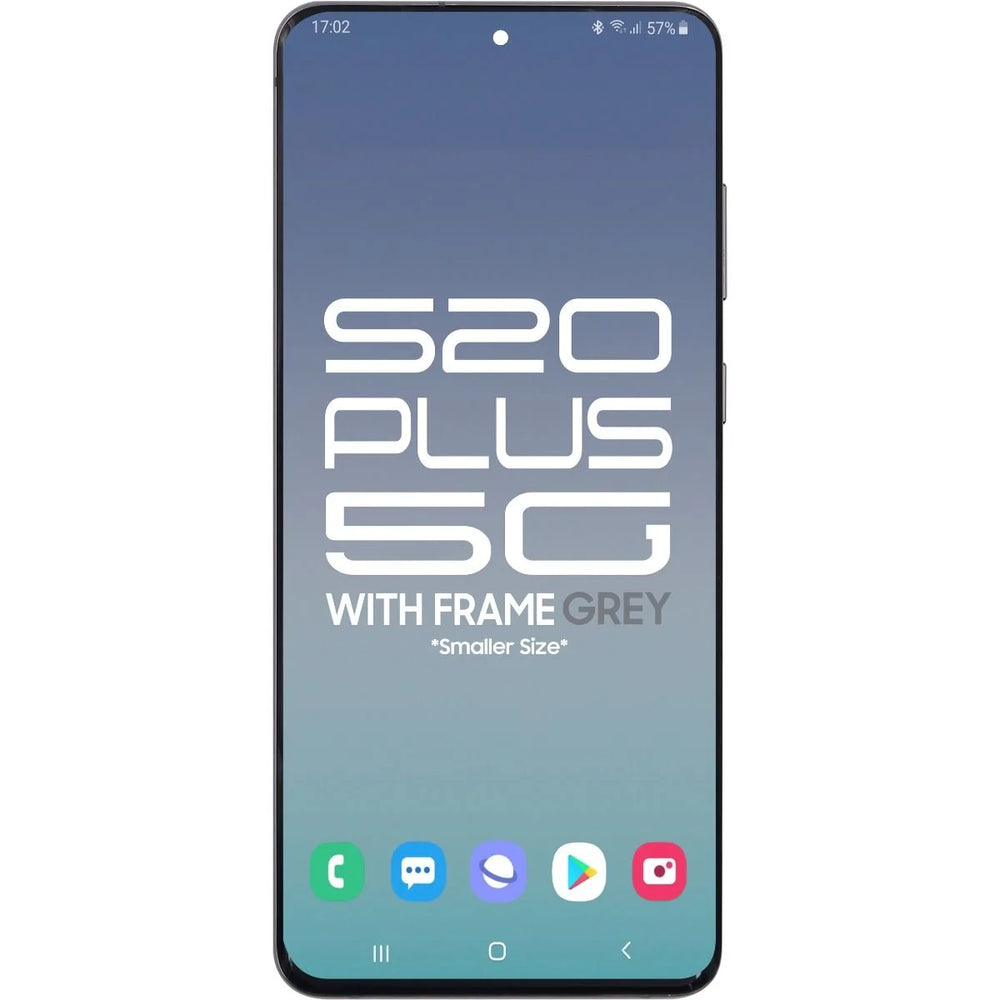 Samsung S20 Plus 5G LCD With Touch + Frame After Market OLED Cosmic Grey (Smaller Size) Samsung S20 Plus 5G LCD With Touch + Frame After Market OLED Cosmic Grey (Smaller Size)