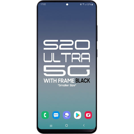 Samsung S20 Ultra 5G LCD With Touch + Frame After Market OLED Cosmic Black (Smaller Size)