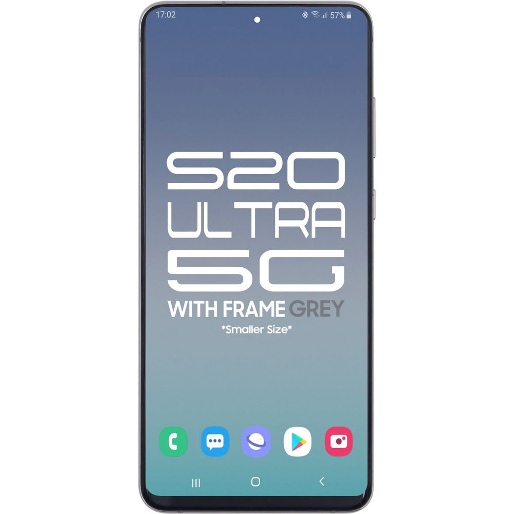 Samsung S20 Ultra 5G LCD With Touch + Frame After Market OLED Cosmic Grey (Smaller Size) Samsung S20 Ultra 5G LCD With Touch + Frame After Market OLED Cosmic Grey (Smaller Size)
