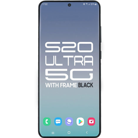 Samsung S20 Ultra 5G LCD With Touch + Frame Cosmic Black (Refurbished OLED)