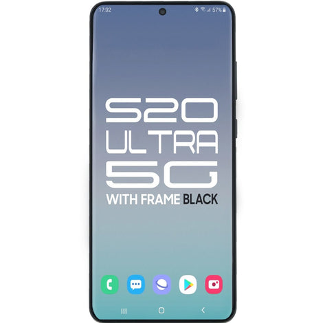 Samsung S20 Ultra 5G LCD With Touch + Frame Cosmic Black SERVICE PACK