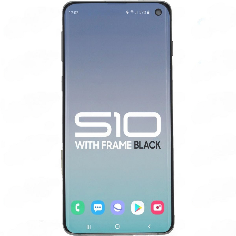 Samsung S10 LCD With Touch + Frame Black (Refurbished OLED)