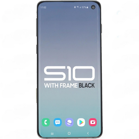 Samsung S10 LCD With Touch + Frame Black (Refurbished OLED)