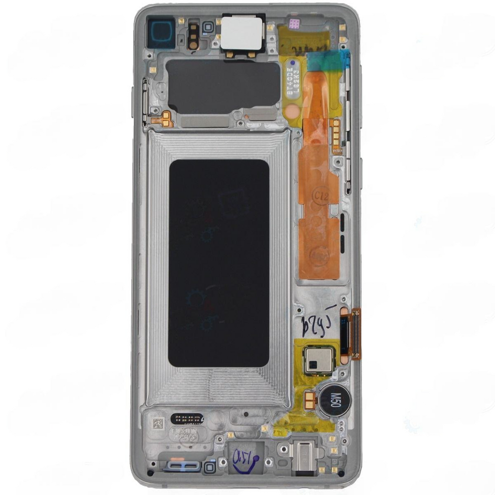 Samsung S10 LCD With Touch + Frame White (Refurbished OLED)