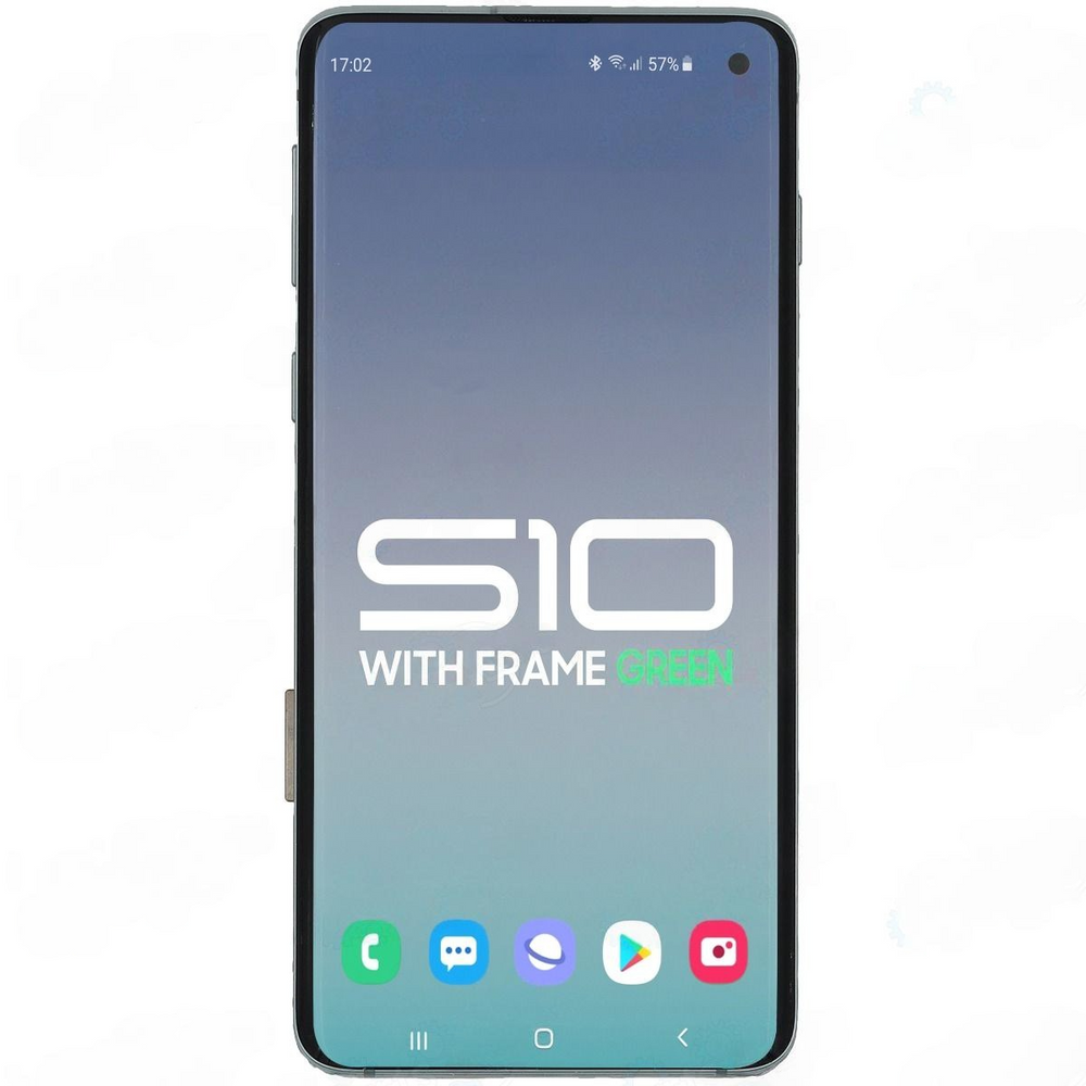 Samsung S10 LCD With Touch + Frame Prism Green (Refurbished OLED)