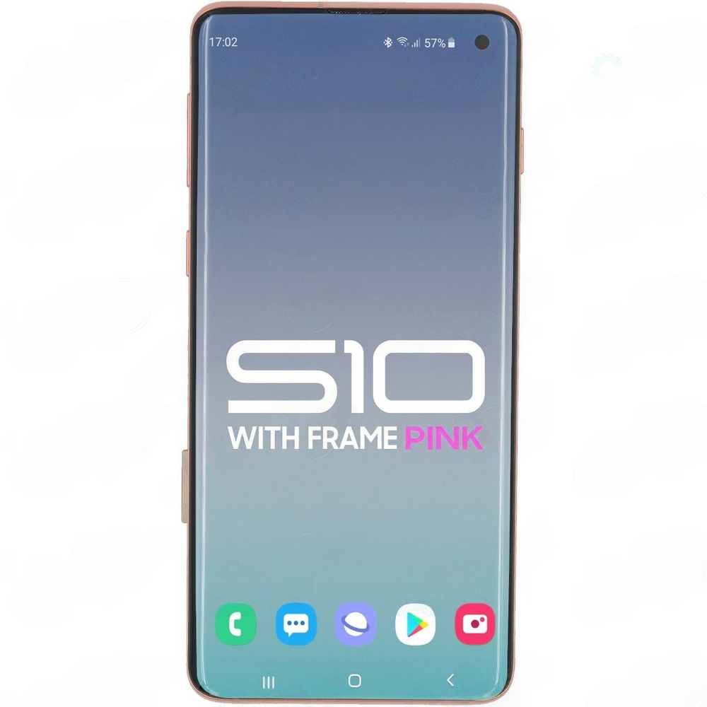 Samsung S10 LCD With Touch + Frame Flamingo Pink (Refurbished OLED)