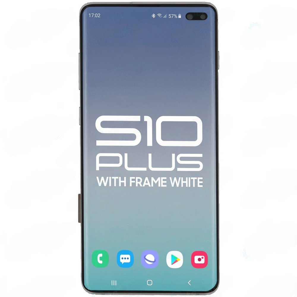 Samsung S10 Plus LCD With Touch + Frame Prism White (Refurbished OLED)