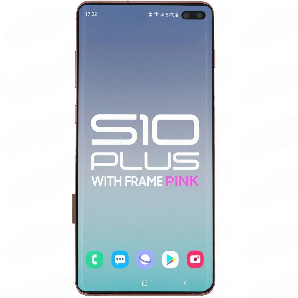 Samsung S10 Plus LCD With Touch + Frame Flamingo Pink (Refurbished OLED)