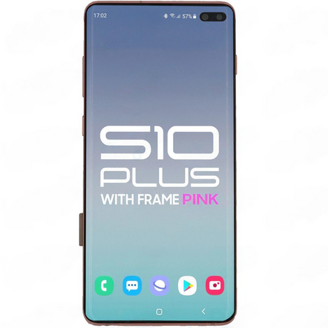 Samsung S10 Plus LCD With Touch + Frame Flamingo Pink (Refurbished OLED)