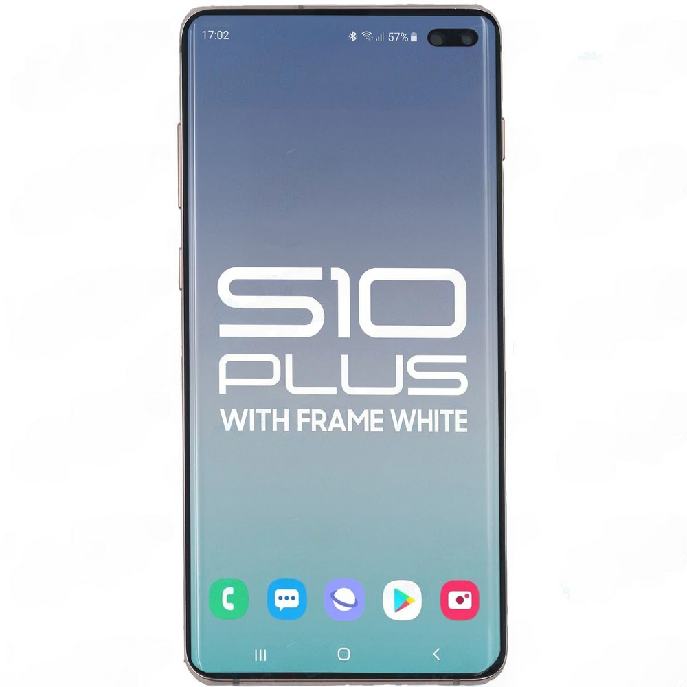 Samsung S10 Plus LCD With Touch + Frame Ceramic White SERVICE PACK