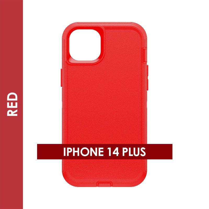 Defender Case For Iphone 14 Plus (Red)