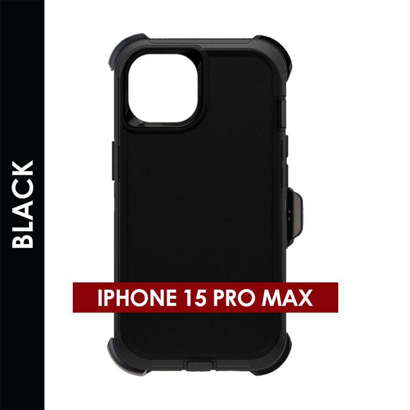 Defender Case For Iphone 15 Pro Max (Black)