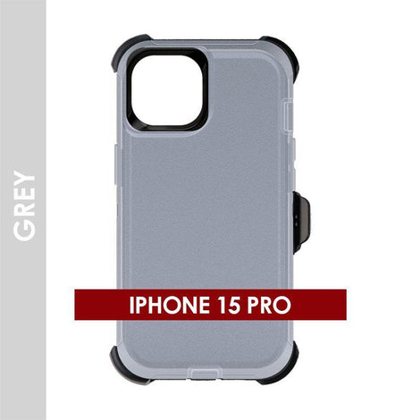 Defender Case For Iphone 15 Pro (Grey)