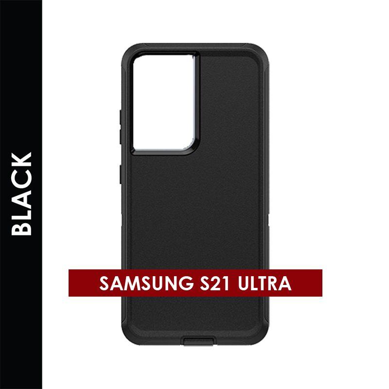 Defender Case For Samsung Galaxy S21 Ultra (Black)