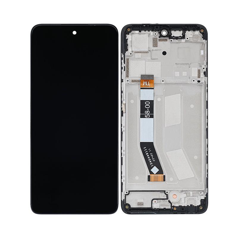 LCD ASSEMBLY WITH FRAME COMPATIBLE FOR MOTO G73 (XT2237) (BLACK)