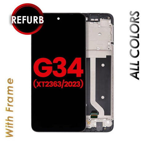 LCD ASSEMBLY WITH FRAME FOR MOTOROLA MOTO G34 (XT2363 / 2023)