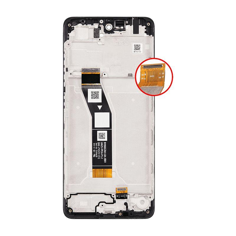 LCD ASSEMBLY WITH FRAME COMPATIBLE FOR MOTO G04 (XT2421 / 2024)