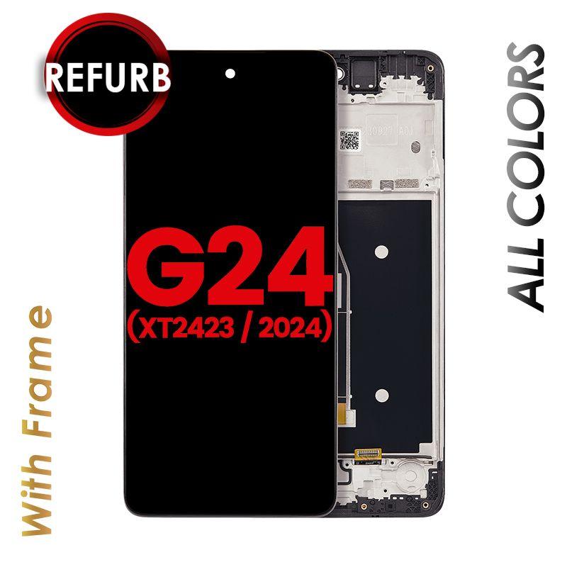 LCD ASSEMBLY WITH FRAME FOR MOTOROLA MOTO G24 (XT2423 / 2024)