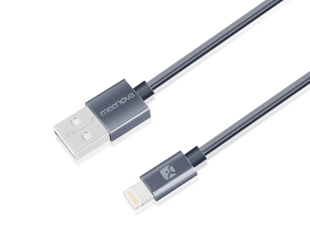 MEENOVA USB TO LIGHTNING CABLE 1M/3FT - SPACE GRAY