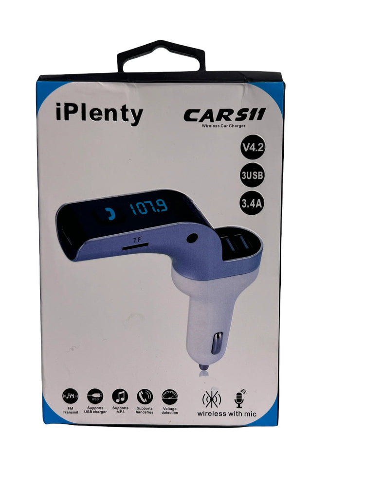 iPlenty Car S11 FM Transmitter Bluetooth Car Charger