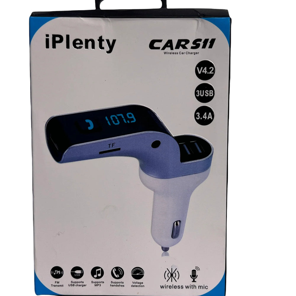 iPlenty Car S11 FM Transmitter Bluetooth Car Charger