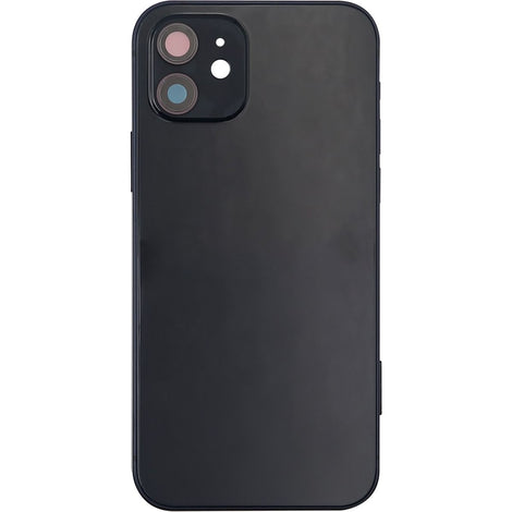 iPhone 12 Back Housing W/ Small Parts Black (No Logo)