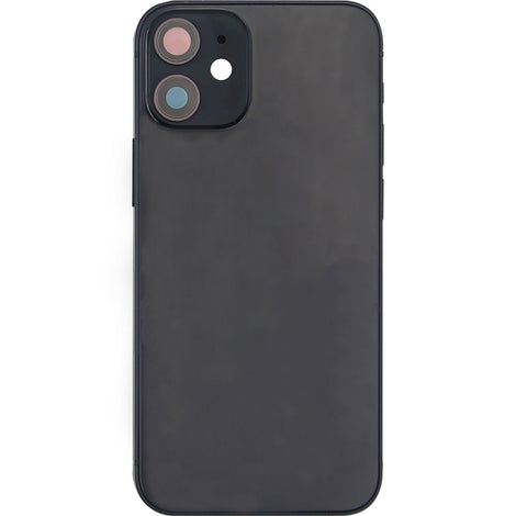 iPhone 12 Mini Back Housing W/ Small Parts Black (No Logo)