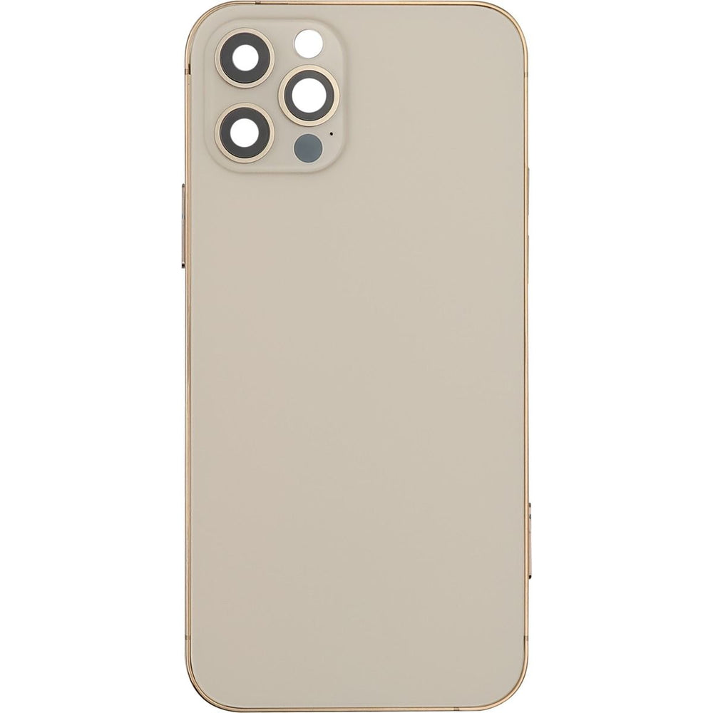 iPhone 12 Pro Back Housing W/ Small Parts Gold (No Logo)