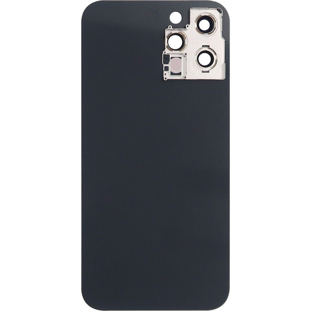 iPhone 12 Pro Max Back Glass Door W/ Camera Lens Black (No Logo)