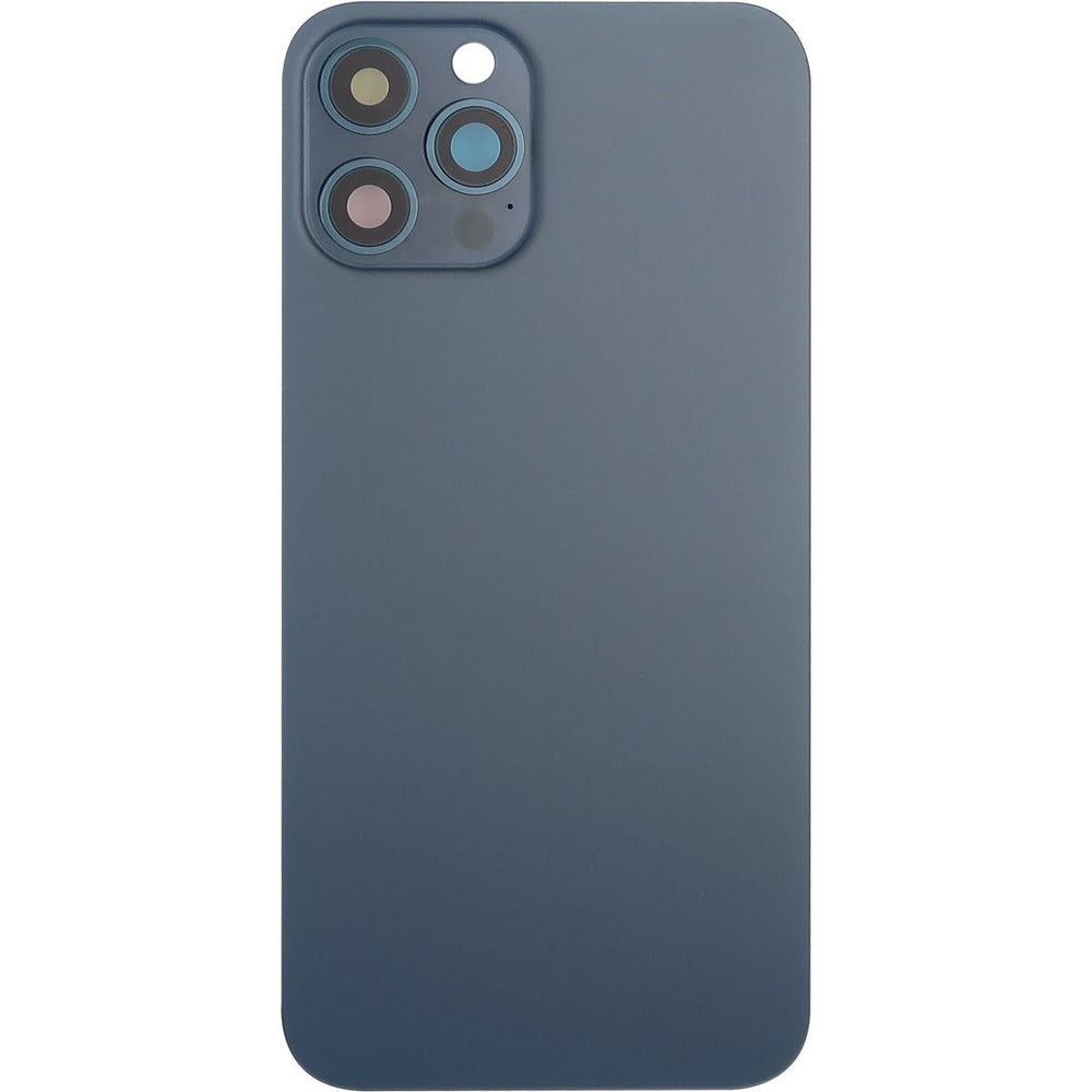 iPhone 12 Pro Max Back Glass Door W/ Camera Lens Blue (No Logo)