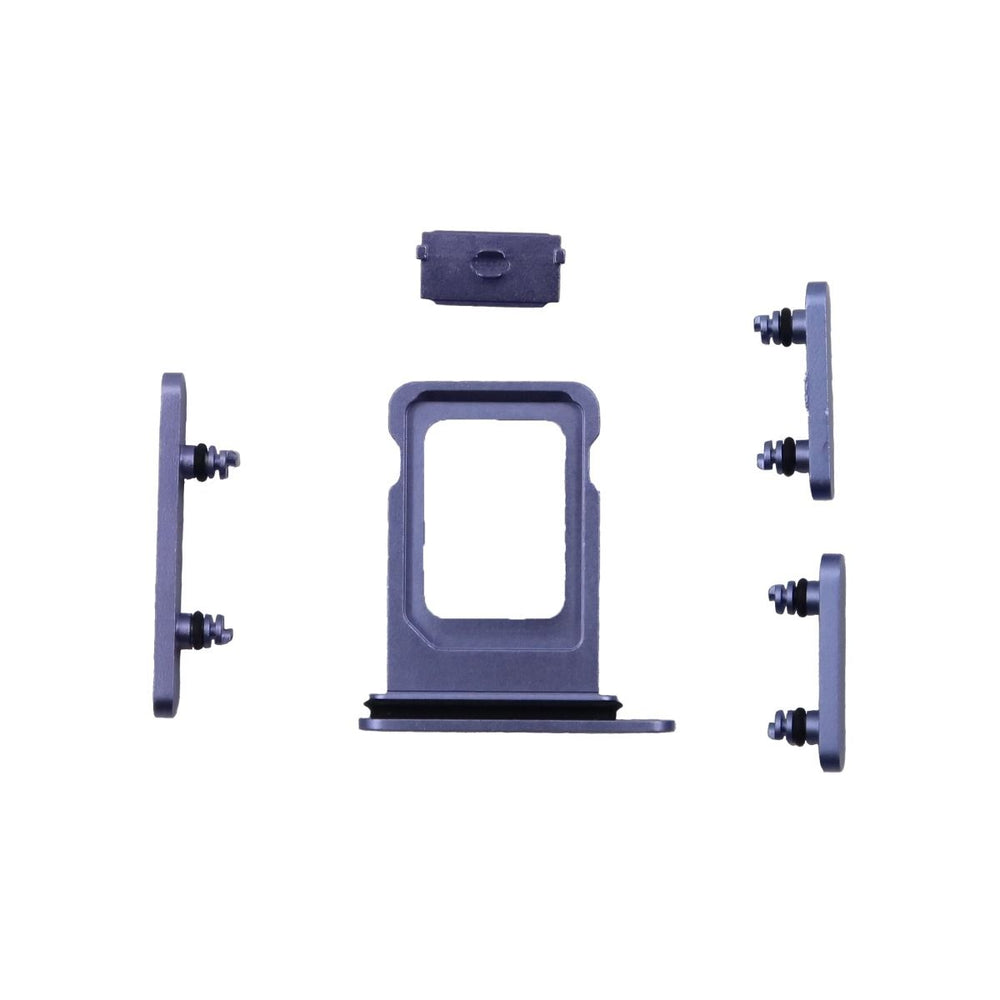 iPhone 12 Sim Tray, Volume, Mute, Power Button Purple