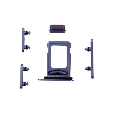 iPhone 12 Sim Tray, Volume, Mute, Power Button Purple
