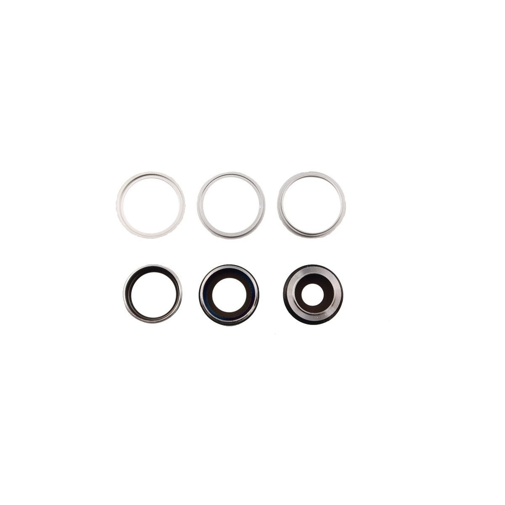 iPhone 14 Pro Max Back Camera Lens + Bracket Silver With Adhesive