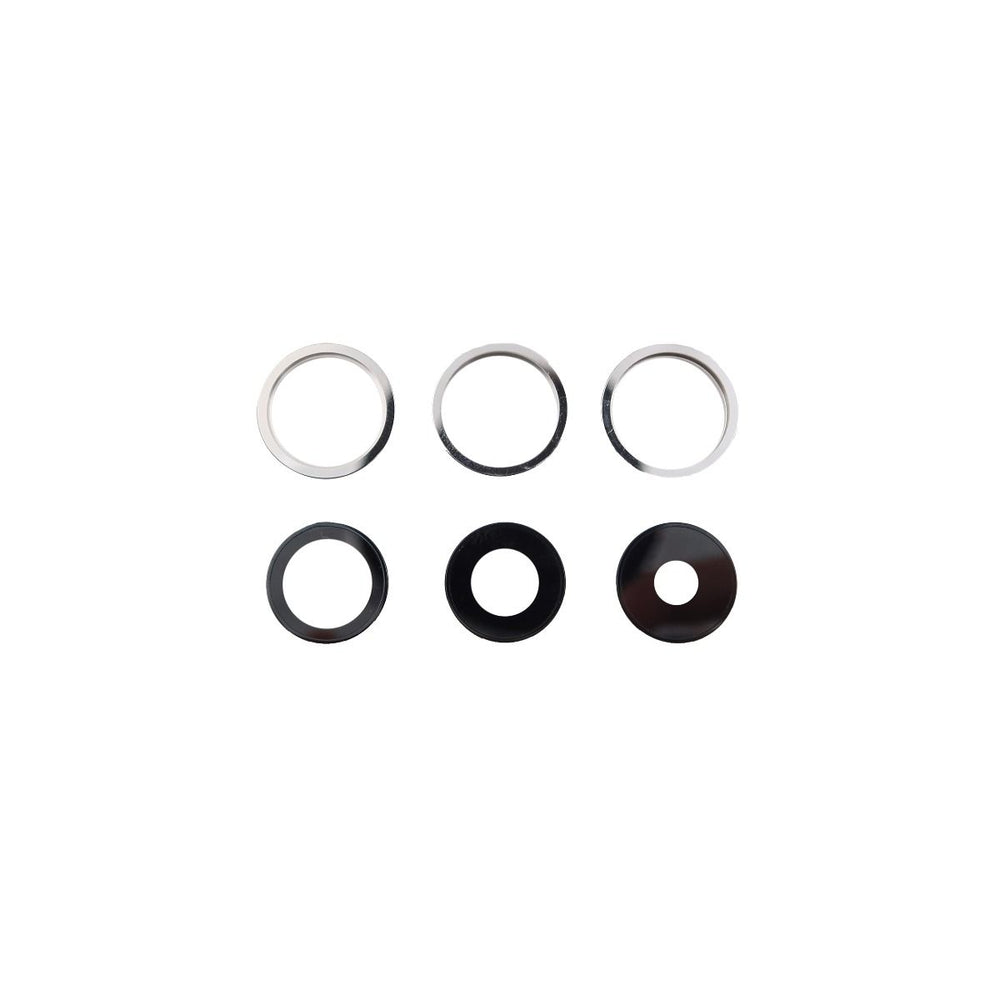 iPhone 14 Pro Max Back Camera Lens + Bracket Silver With Adhesive