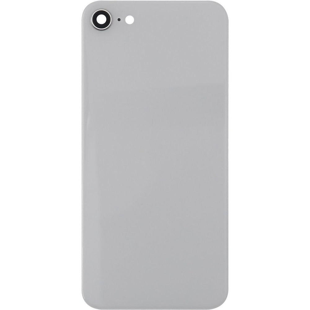 iPhone 8 Back Glass W/ Camera Lens White (No Logo)