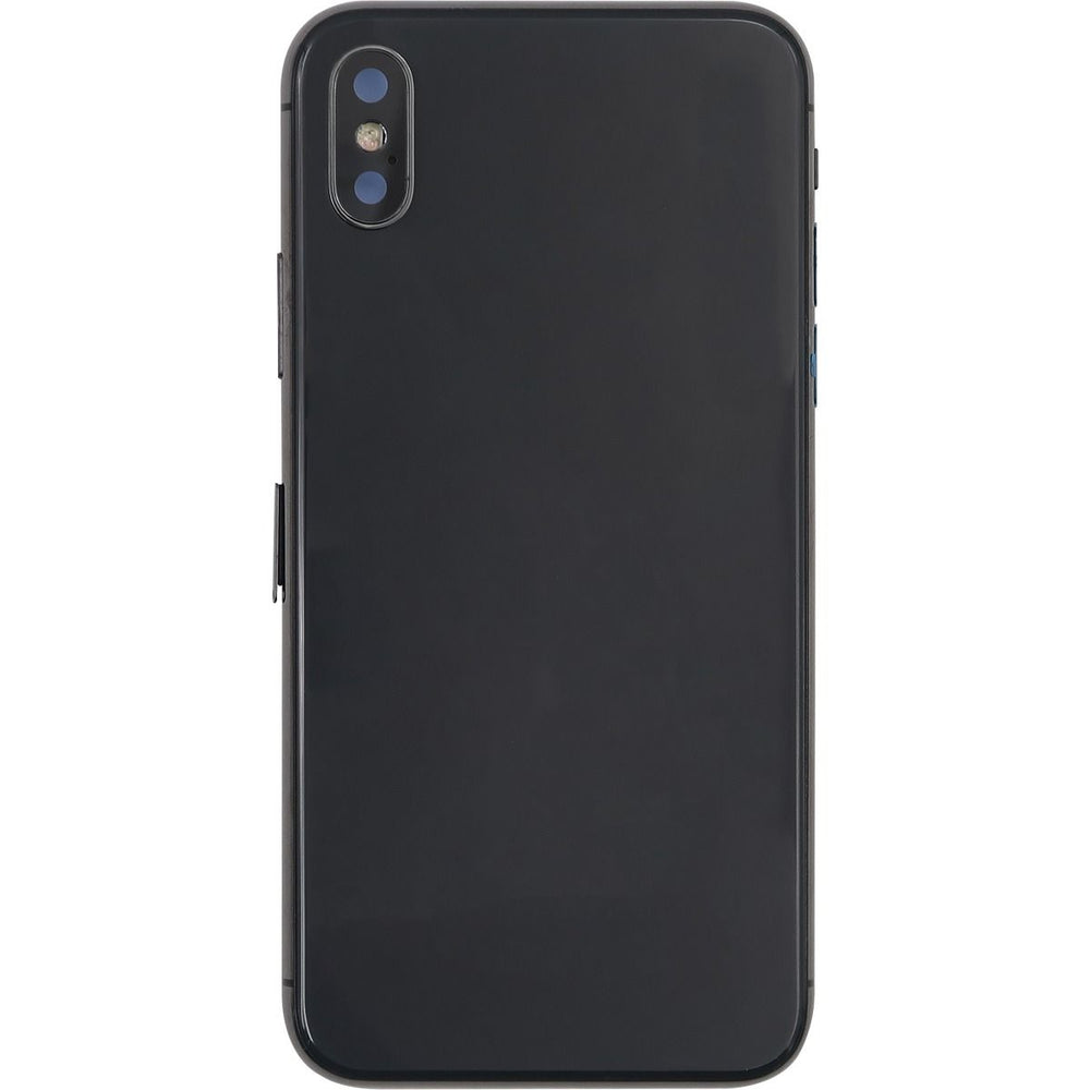 iPhone X Back Housing W/ Small Parts Black (NO WARRANTY) NO LOGO