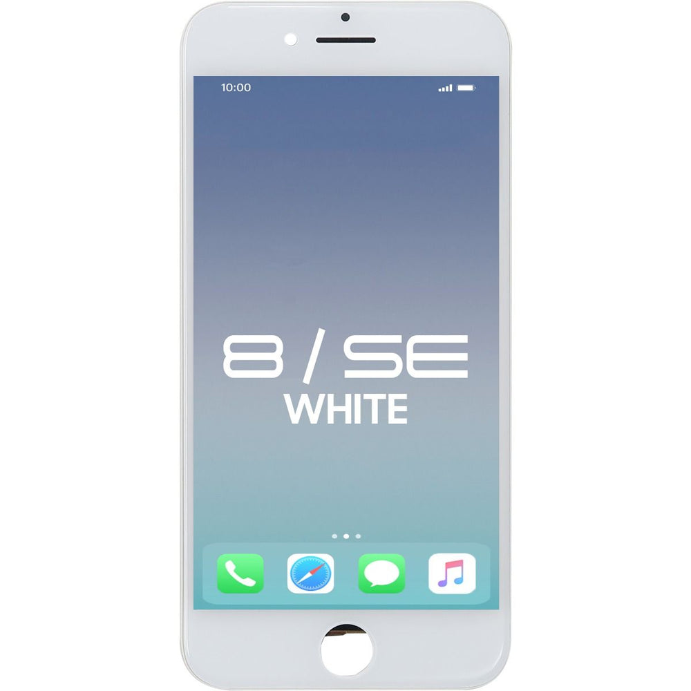 Brilliance Pro iPhone 8 / SE (2020) / SE (2022) LCD With Touch And Back Plate White