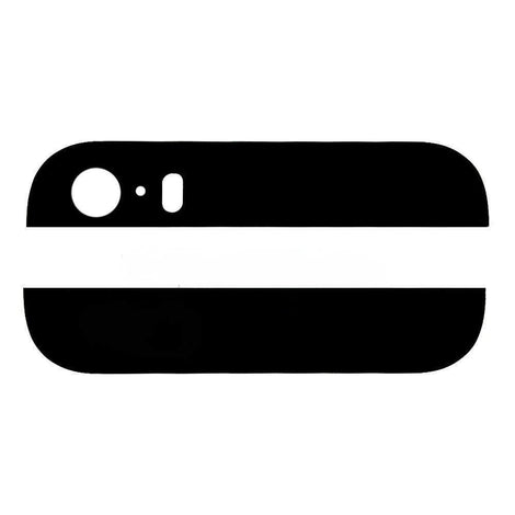 iPhone 5S Black Back Rear Housing Top & Bottom Glass Black NO LOGO