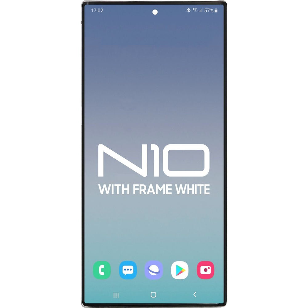 Samsung Note 10 LCD With Touch + Frame Aura White Service Pack