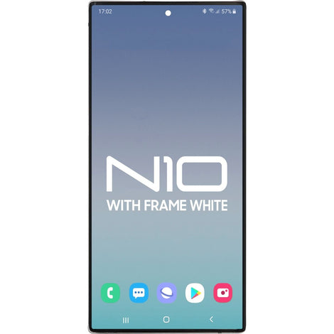 Samsung Note 10 LCD With Touch + Frame Aura White Service Pack