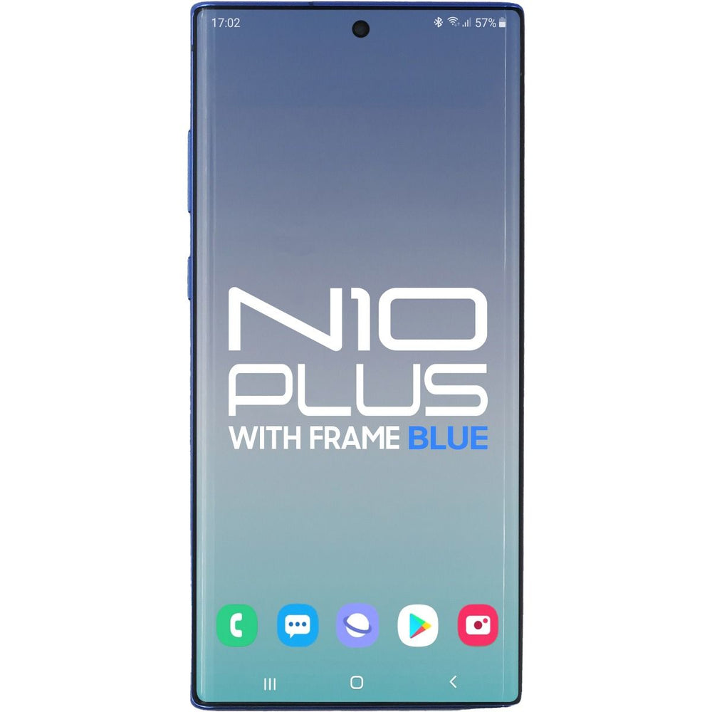 Samsung Note 10 Plus LCD With Touch + Frame Aura Blue Service Pack