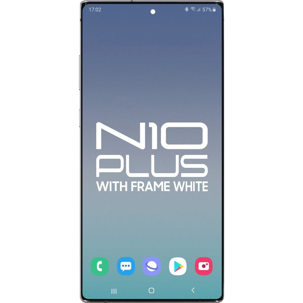Samsung Note 10 Plus LCD With Touch + Frame Aura White Service Pack