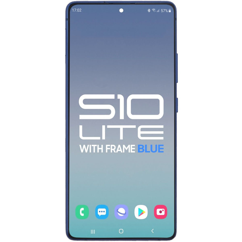 Samsung S10 Lite LCD With Touch + Frame Prism Blue (Refurbished OLED)