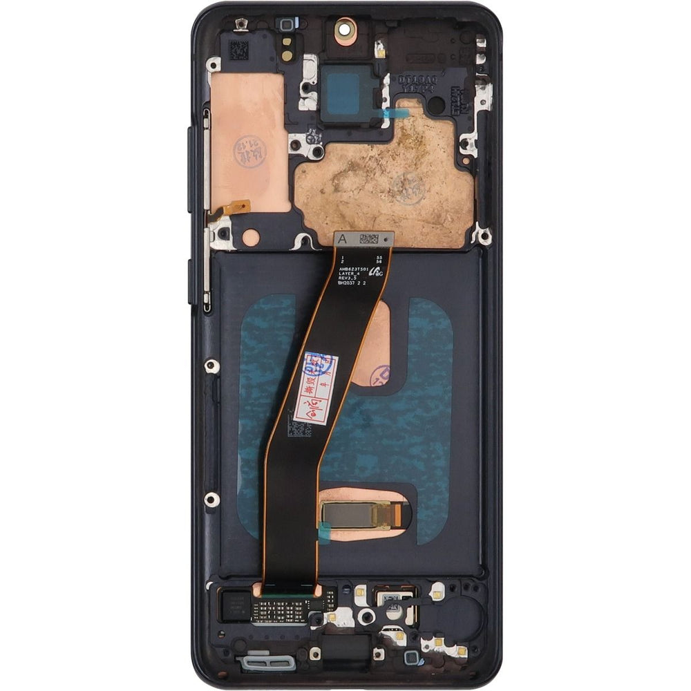Samsung S20 5G LCD With Touch + Frame Cosmic Black (Compatible W/ Verizon 5G UW Model) (Refurbished OLED)