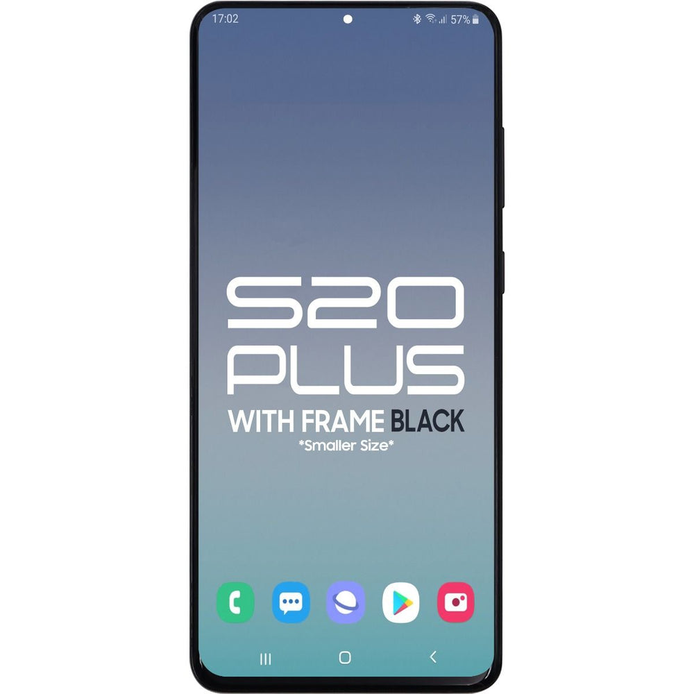 Samsung S20 Plus 5G LCD With Touch + Frame After Market OLED Cosmic Black (Smaller Size)