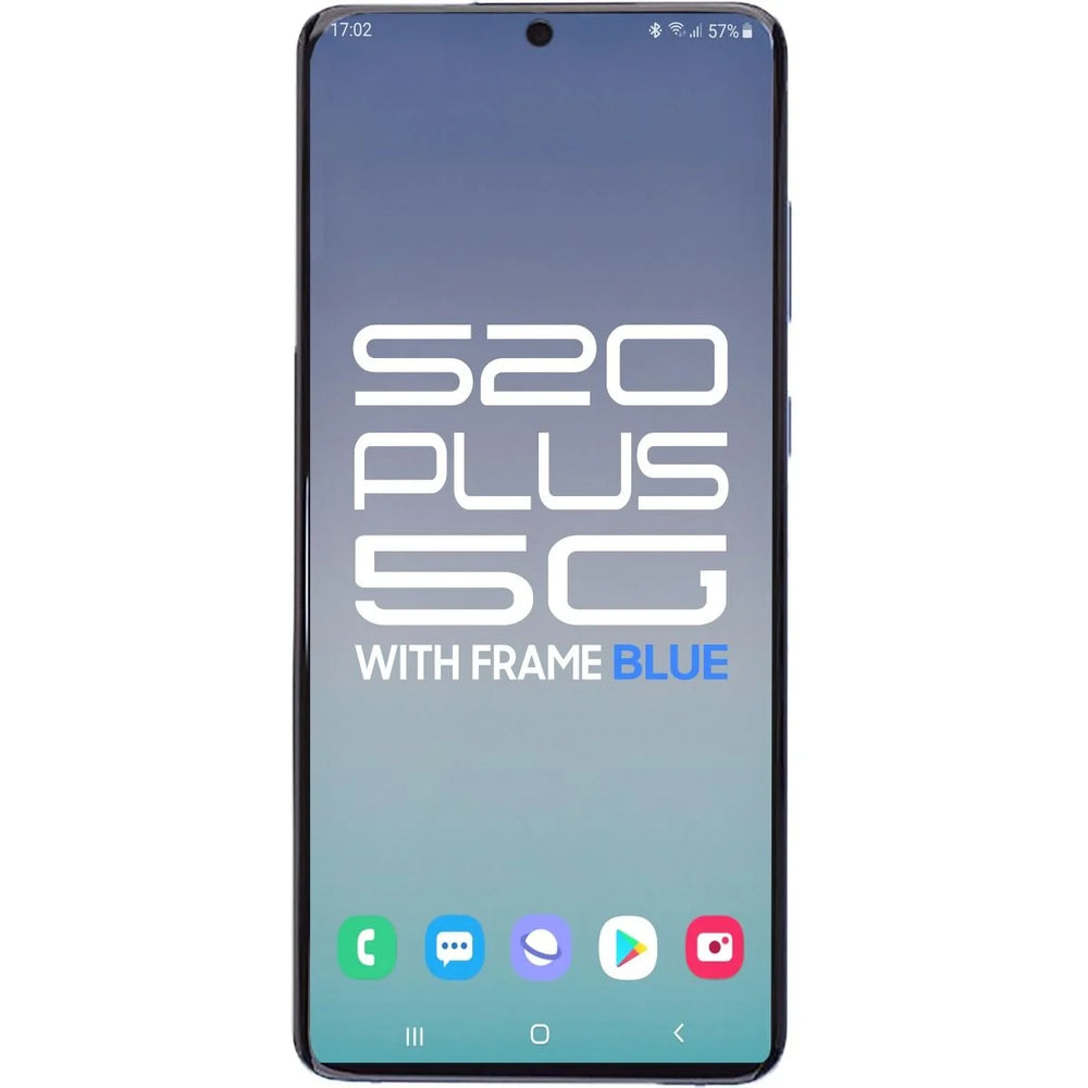 Samsung S20 Plus 5G LCD With Touch + Frame Aura Blue (Refurbished OLED)