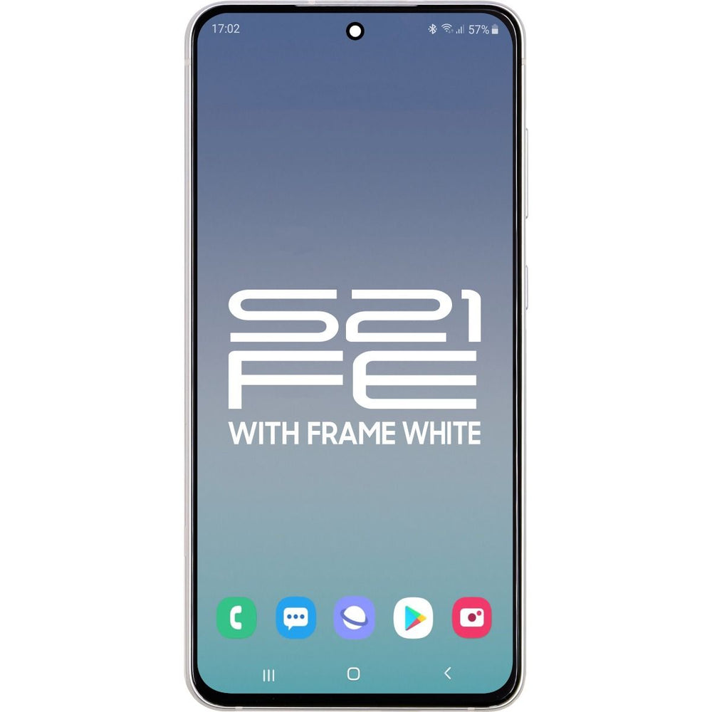 Samsung S21 FE 2021 LCD With Touch + Frame White (Refurbished OLED)
