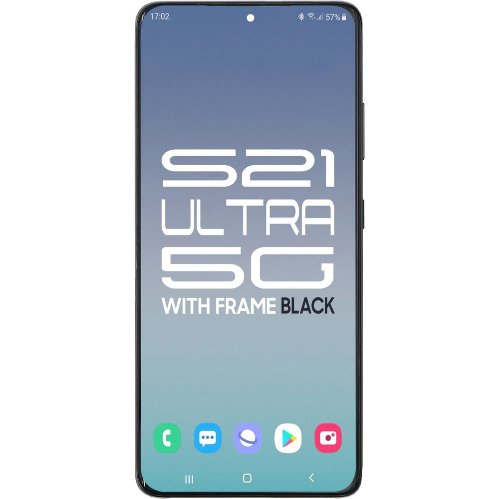 Samsung S21 Ultra 5G LCD With Touch + Frame Phantom Black (Refurbished OLED)